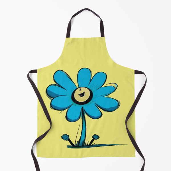 Item preview, Pastel Single Flower in Yellow tint & Blue Paint Pattern Design designed and sold by Md Rashid Hasan.