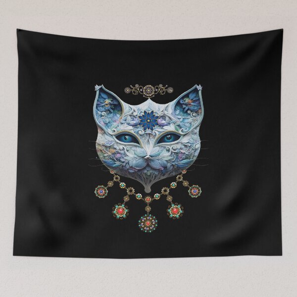 Item preview, Mystical masquerade cat in jewelry designed and sold by GorinART.