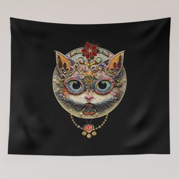Item preview, Mystical masquerade cat in jewelry designed and sold by GorinART.