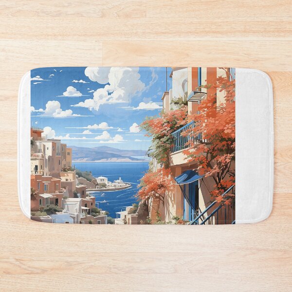 Item preview, Painting of a beautiful village designed and sold by WallWhimsyWorks.