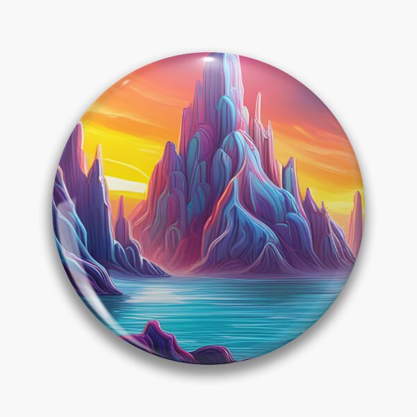 Item preview, Extraterrestrial Mountainscape designed and sold by Roanemermaid.