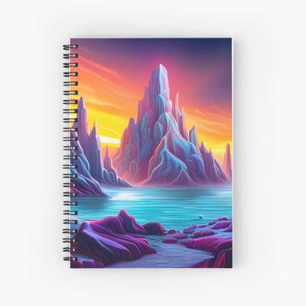 Extraterrestrial Mountainscape Spiral Notebook
