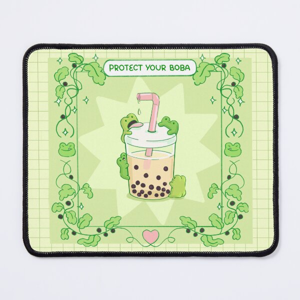 Item preview, Cute Boba Frogs Desk Mouse Mat designed and sold by FOOBUN.