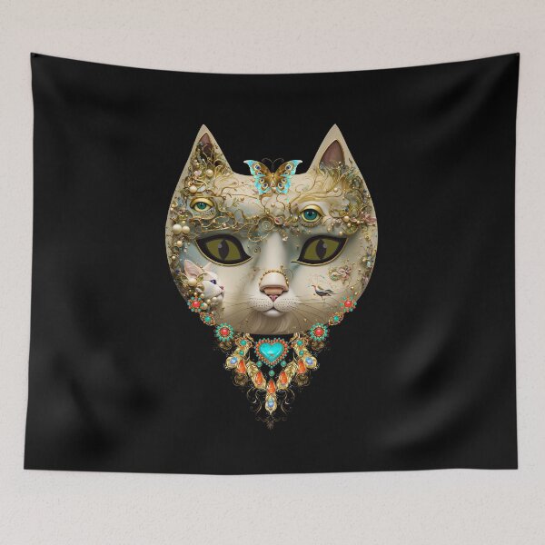 Item preview, Mystical masquerade cat in jewelry designed and sold by GorinART.