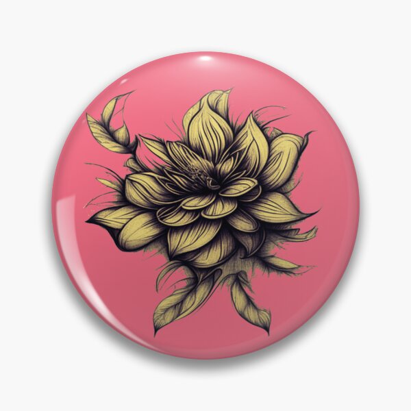 Item preview, Pastel Single Flower in Light golden sketch Paint Pattern Design designed and sold by Md Rashid  Hasan.
