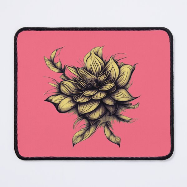Item preview, Pastel Single Flower in Light golden sketch Paint Pattern Design designed and sold by Md Rashid Hasan.