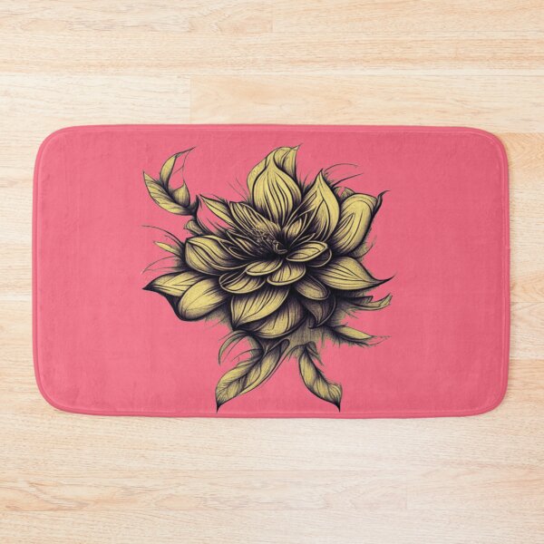 Item preview, Pastel Single Flower in Light golden sketch Paint Pattern Design designed and sold by Md Rashid  Hasan.