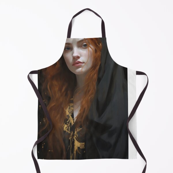 Item preview, Copy of Young beautiful hooded woman in black designed and sold by WallWhimsyWorks.