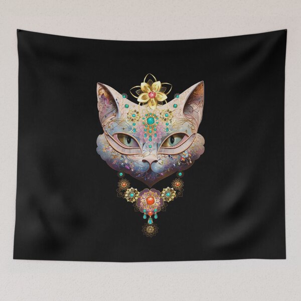 Item preview, Mystical masquerade cat in jewelry designed and sold by GorinART.