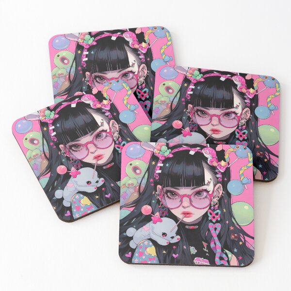 Item preview, Sweet Pink Fairy Kei Anime Girl designed and sold by bubblegoth.