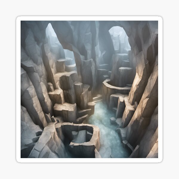 the great abyss, an abandoned mine Sticker