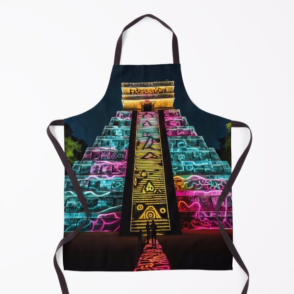 Item preview, "Chichen Itza: Outlined Neon and Argon Lighting Bright" designed and sold by Art-Vortex-fr.