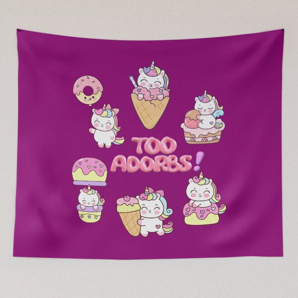 Item preview, Too Adorbs Cute Kawaii Unicorn Design designed and sold by RK-Artist.