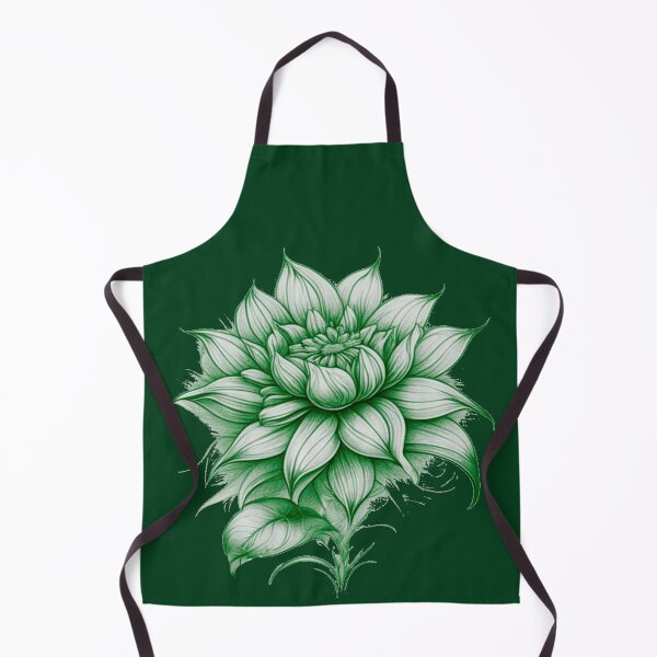 Item preview, Pastel Single Flower in Green & White Mixed sketch Paint Pattern Design designed and sold by Md Rashid  Hasan.