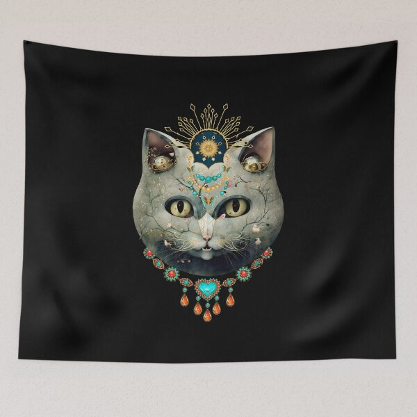 Item preview, Mystical masquerade cat in jewelry designed and sold by GorinART.