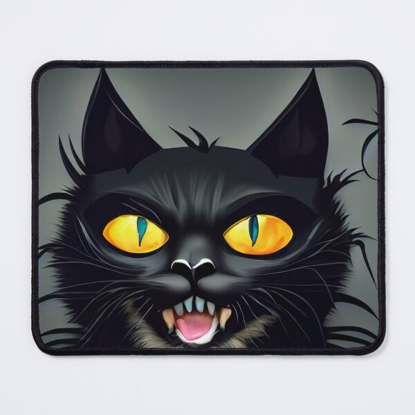Item preview, Creepy black cat designed and sold by Photopat.