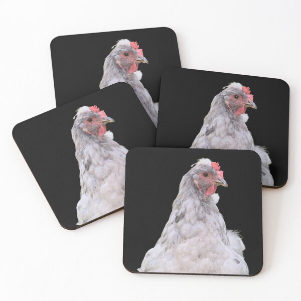 Item preview, White Hen Close Up - black background designed and sold by Louise-Mae.