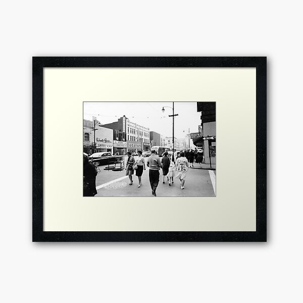 Record Rendezvous - Downtown Youngstown, Ohio, 1960s Framed Art Print