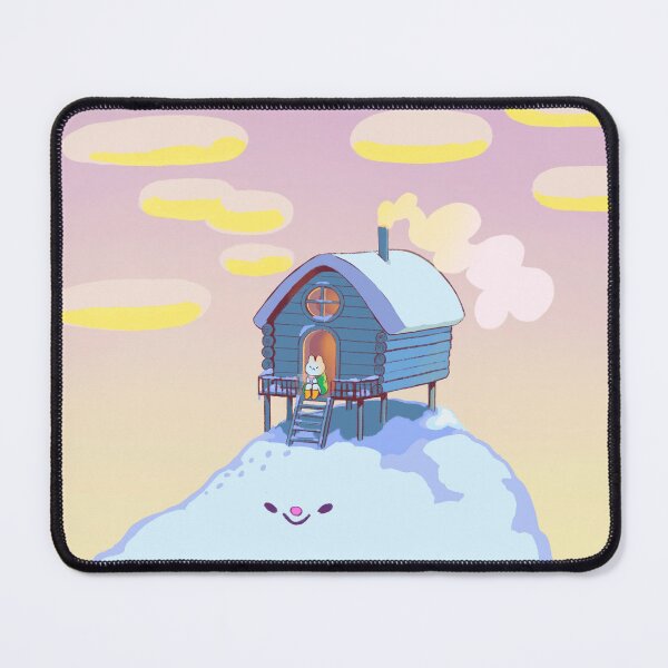 Item preview, Rabbit Winter Cabin at Sunset Desk Mat designed and sold by FOOBUN.
