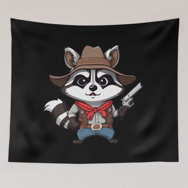 Item preview, Vaquero mapache divertido designed and sold by Ridaelb.