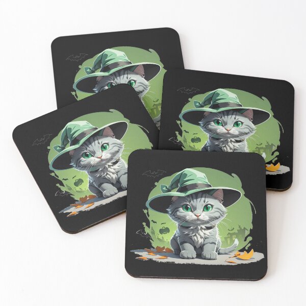 Item preview, Cute Cat Green designed and sold by TrendyPalette.