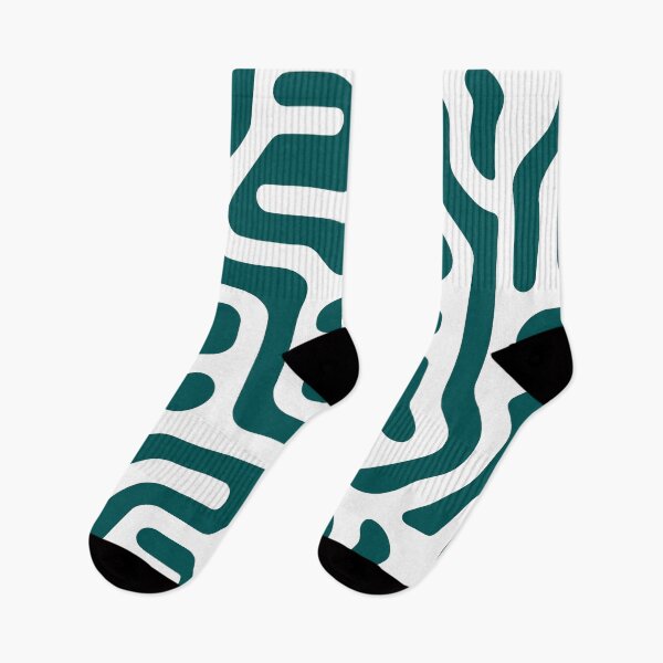 Item preview, White and Green Abstract Maze Pattern designed and sold by ColorfulVanilla.
