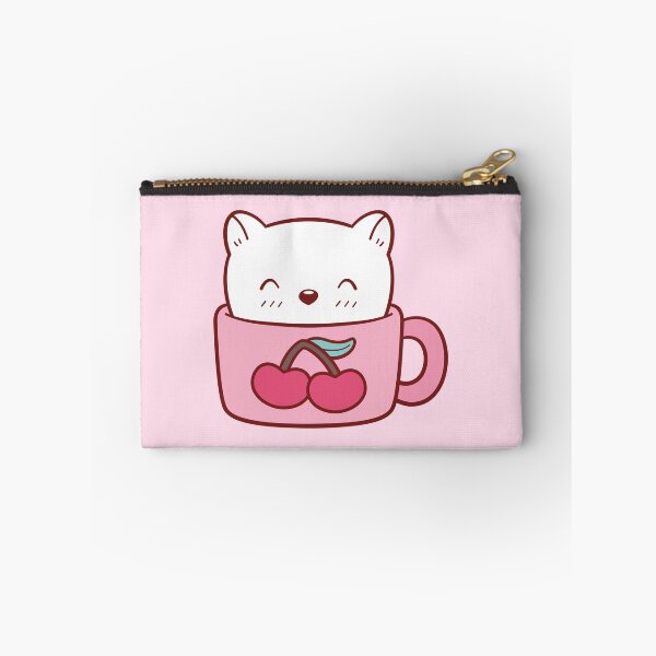 Item preview, Cute cat in a cherry cup designed and sold by TakaTatu.