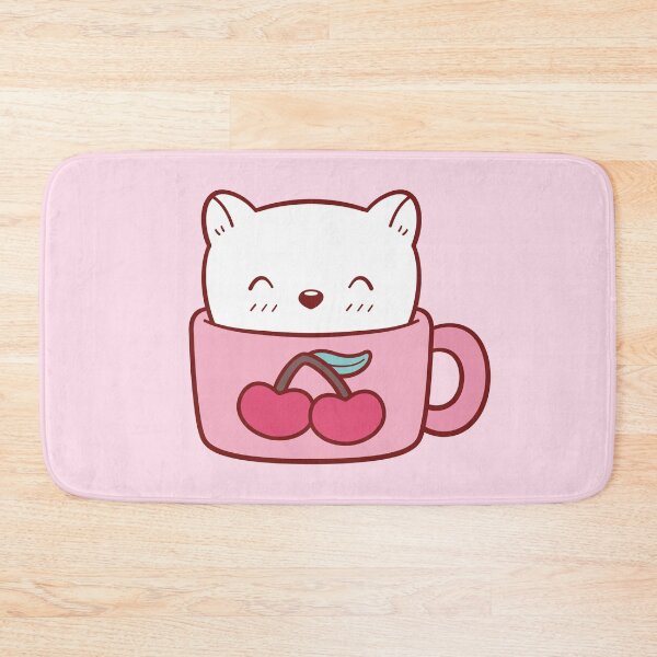Item preview, Cute cat in a cherry cup designed and sold by TakaTatu.