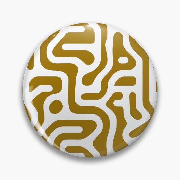 Item preview, Bold Labyrinth: White and Mustard Yellow Maze Pattern designed and sold by ColorfulVanilla.