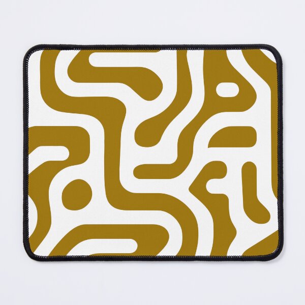 Item preview, Bold Labyrinth: White and Mustard Yellow Maze Pattern designed and sold by ColorfulVanilla.