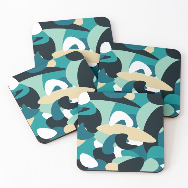 Item preview, teal to tan color blobs design designed and sold by sillygaydesigns.