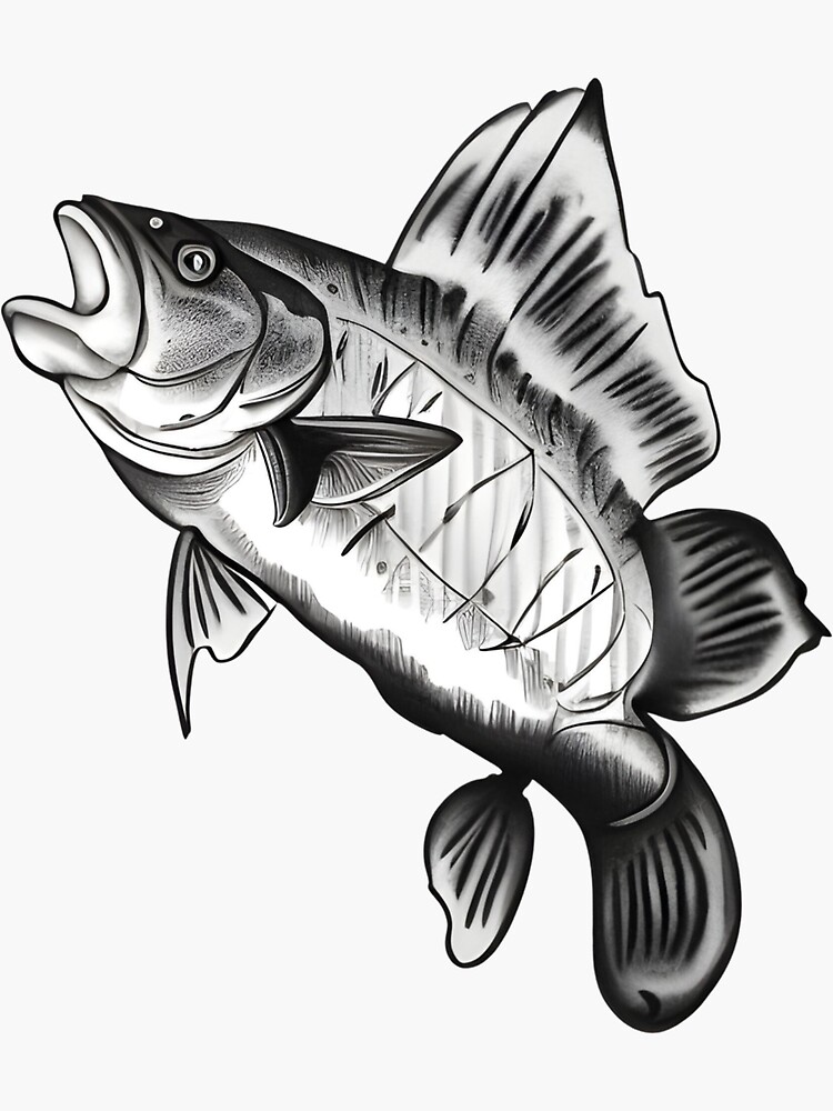 BIG EATER Bass Fish Bass Fish Svg, Bass Fish Clipart, Bass Fish