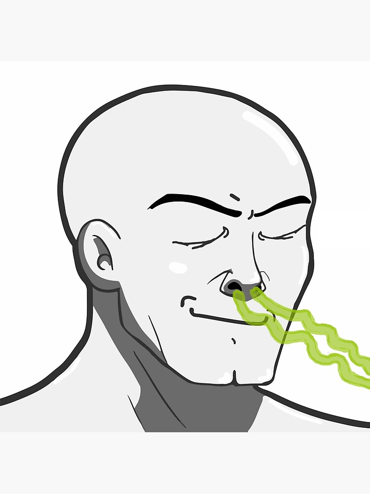 Картинка с запахом мем "Sniff Wojak" Poster for Sale by patricianlobstr Redbubble