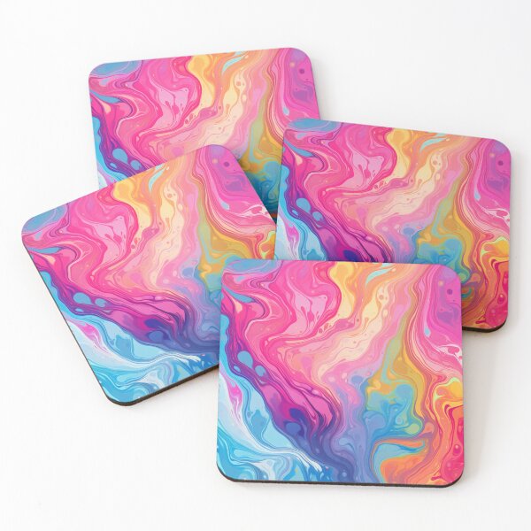 Item preview, Positive rainbow marble pattern designed and sold by SmileshareShop.