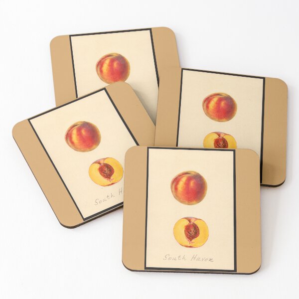 Item preview, Pomological Watercolor of South Haven Peaches (Prunus persica) designed and sold by Amanda1775.