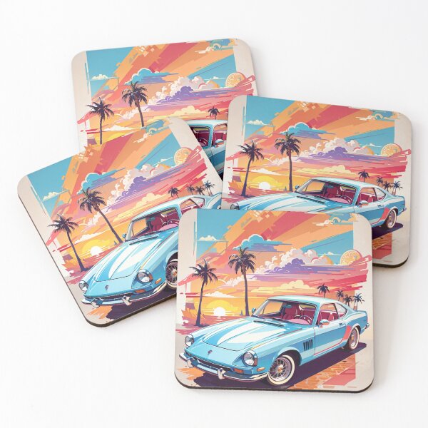Item preview, Sunset Drive: Car beneath Palm Trees designed and sold by ViralVibeLab.