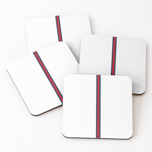 Item preview, WHITE, NAVY BLUE & RED Central Vertical 3 STRIPES designed and sold by RachelMacht.