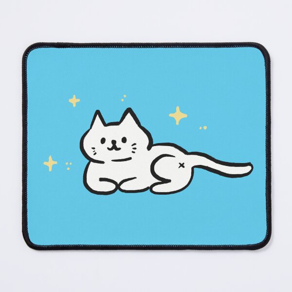 Item preview, Happy White Cat Doodle designed and sold by TheBeeShoppe.