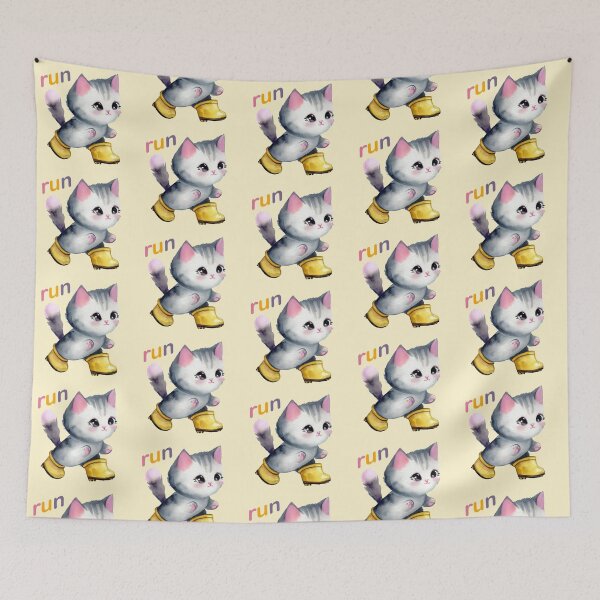 Item preview, corre gatito corre designed and sold by tropi-cat.