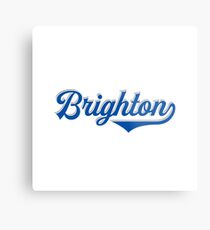 Brighton England - Vintage Sports Typography Metal Print