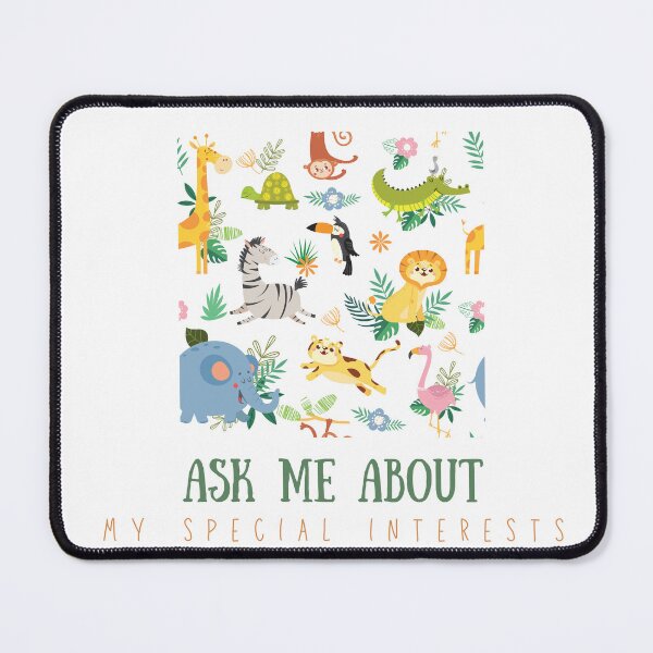 Item preview, Ask me about my special interests (animals edition) designed and sold by audhdmuslimah.