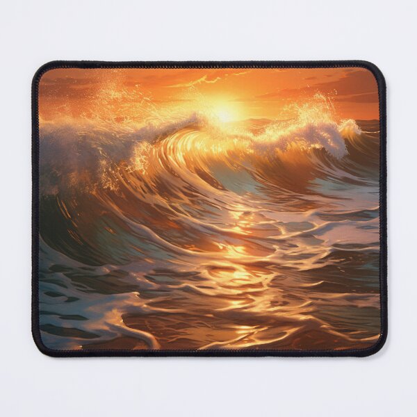 Item preview, Sea Waves Sunset Landscape designed and sold by LudwikeArts.