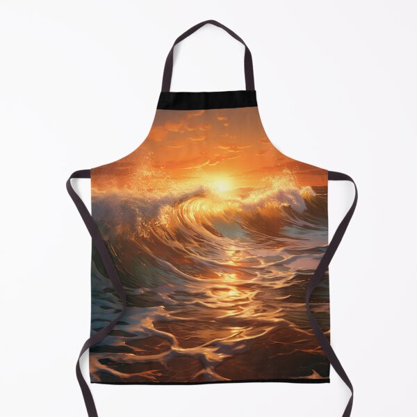 Item preview, Sea Waves Sunset Landscape designed and sold by LudwikeArts.