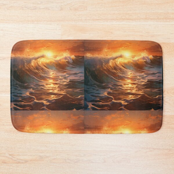 Item preview, Sea Waves Sunset Landscape designed and sold by LudwikeArts.