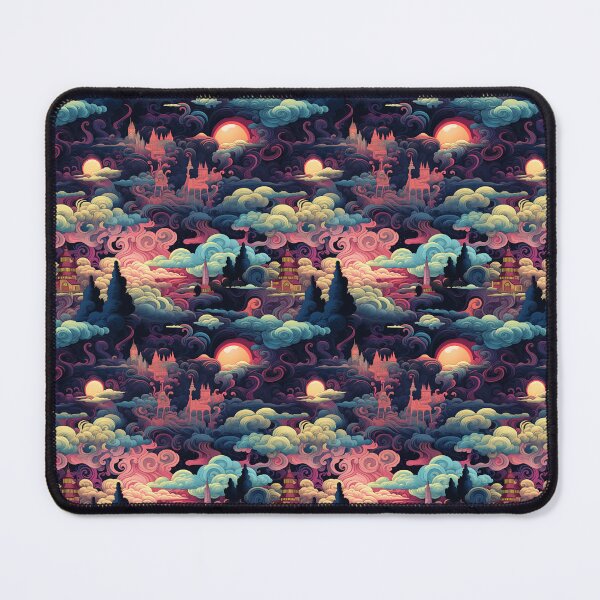 Item preview, Surreal Dreamscape seamless pattern designed and sold by SorryCatPlay.