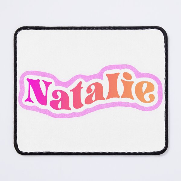 Item preview, Natalie Name Sticker Pink Gradient designed and sold by NataGerken.