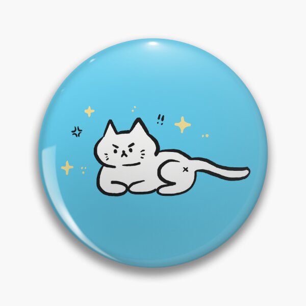 Item preview, Angry White Cat Doodle (No Talk Me I Angy) designed and sold by TheBeeShoppe.