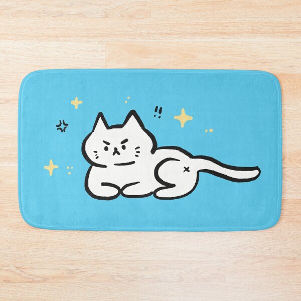 Item preview, Angry White Cat Doodle (No Talk Me I Angy) designed and sold by TheBeeShoppe.