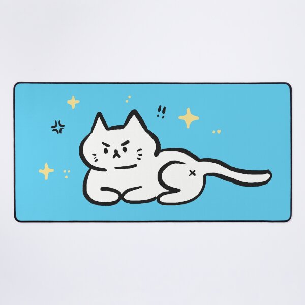 Item preview, Angry White Cat Doodle (No Talk Me I Angy) designed and sold by TheBeeShoppe.