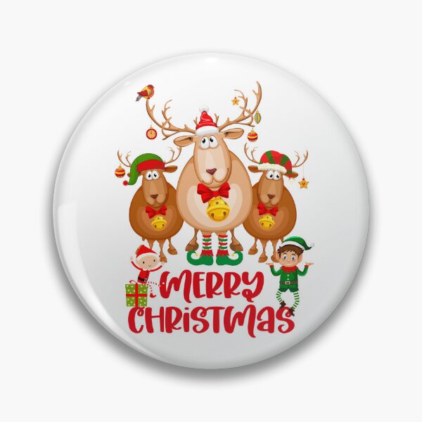 Artikelvorschau, Frohe Weihnachten mit skurrilen Rentieren und Elfen mit Weihnachtsmützen und -stiefeln entworfen und verkauft von FCS Specialties LLC.